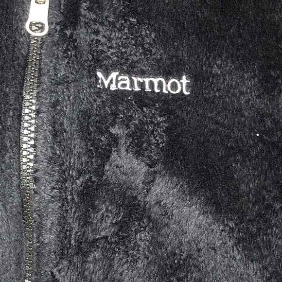 Women’s Marmot Black Furry Jacket, Size La… - Picture 2 of 8